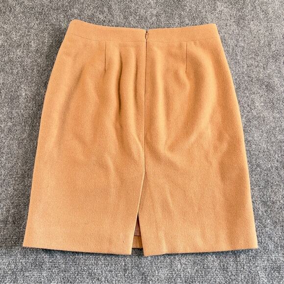J. Crew Women’s Wool Blend Pencil Skirt Camel Tan Lined Size 6 Style 48575 - Picture 2 of 7